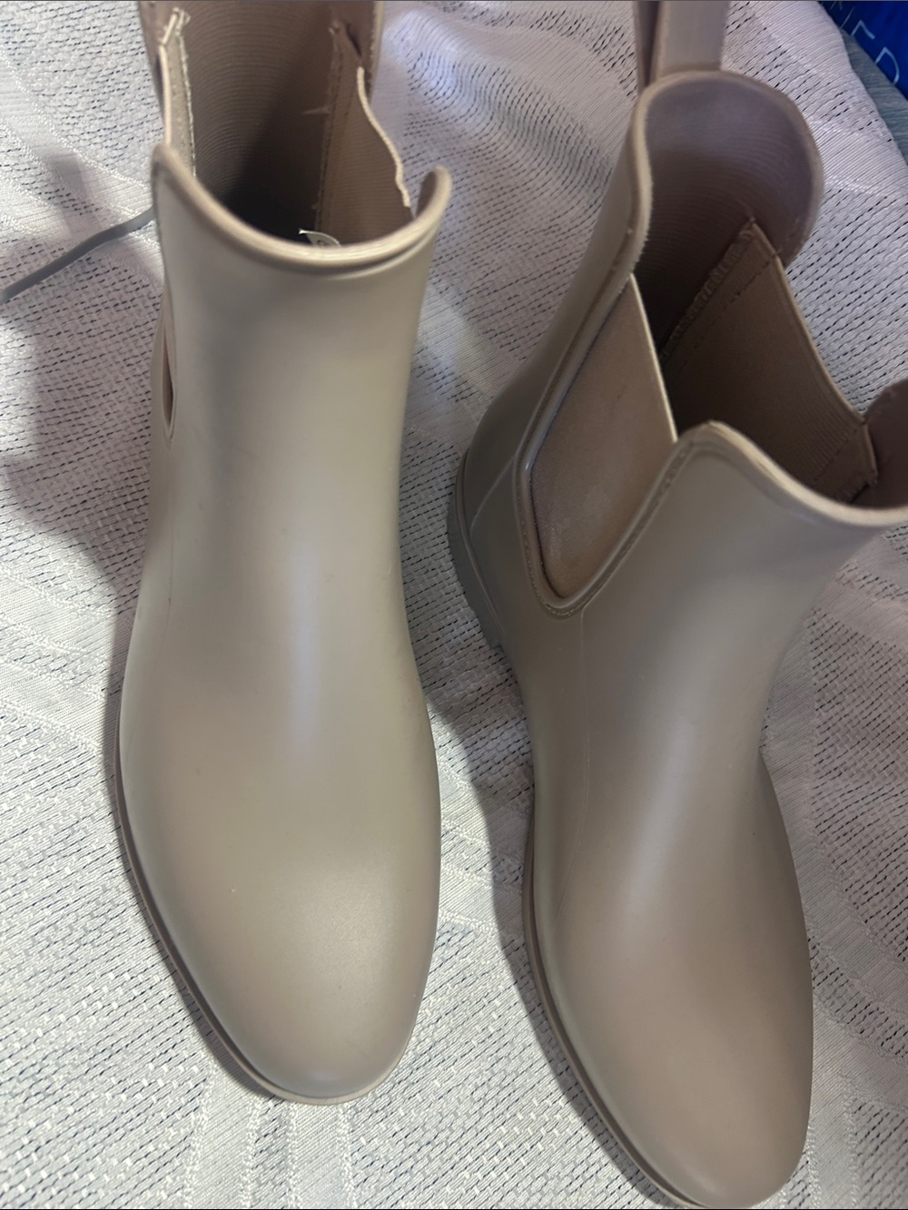 a new day Beige Chelsea Rain Ankle Boots